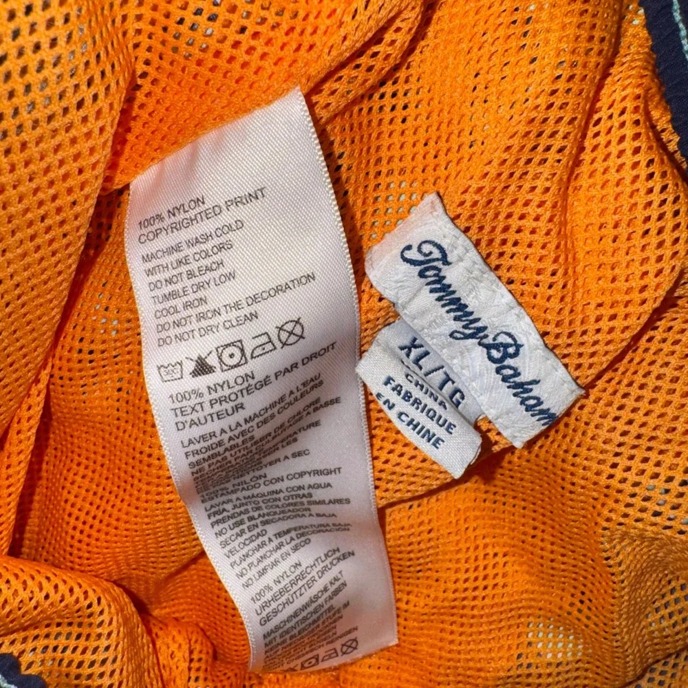 Tommy Bahama Swim Trunks Mens Abstract Marlin Print Turquoise XL NEW